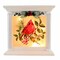 Stony Creek 7.5 Inch Cardinal W/ Holly Fireplace Christmas Lighted Glass Accent , Pre-Lit Electric Lights